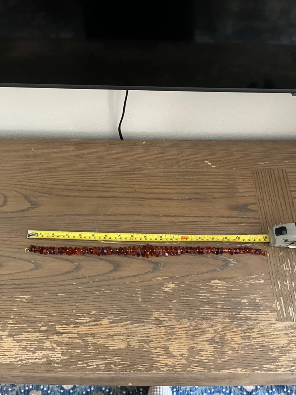 Baltic Amber VINTAGE Necklace 12kt gold filled - 18” Rich Cognac Red - Picture 11 of 13